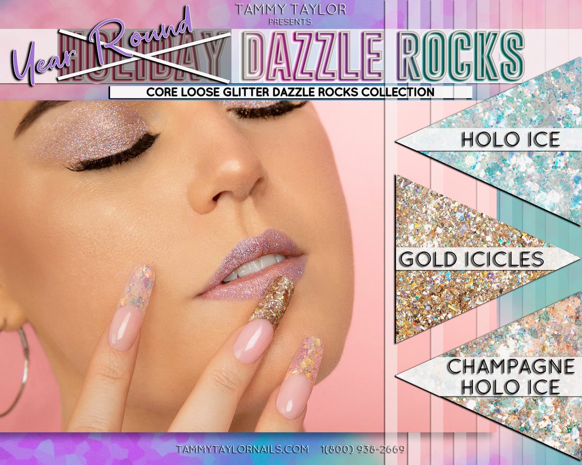 Gold Icicles Loose Glitter Dazzle Rocks