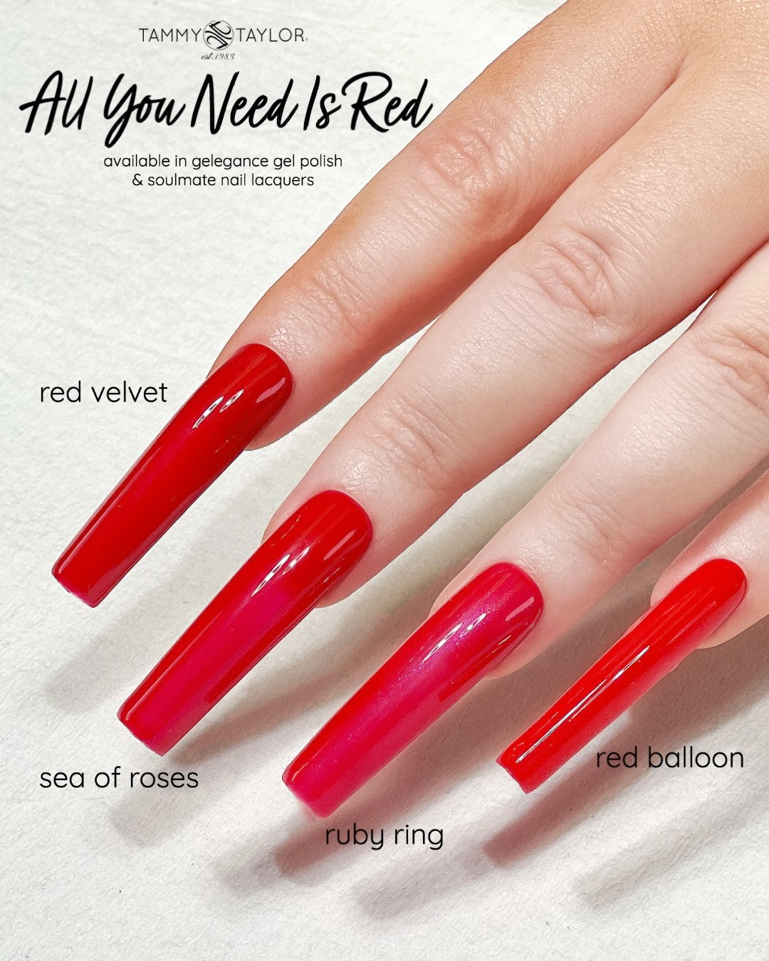 Red Rose Nail Foil - Lecenté - Gel Polish & Nail Art