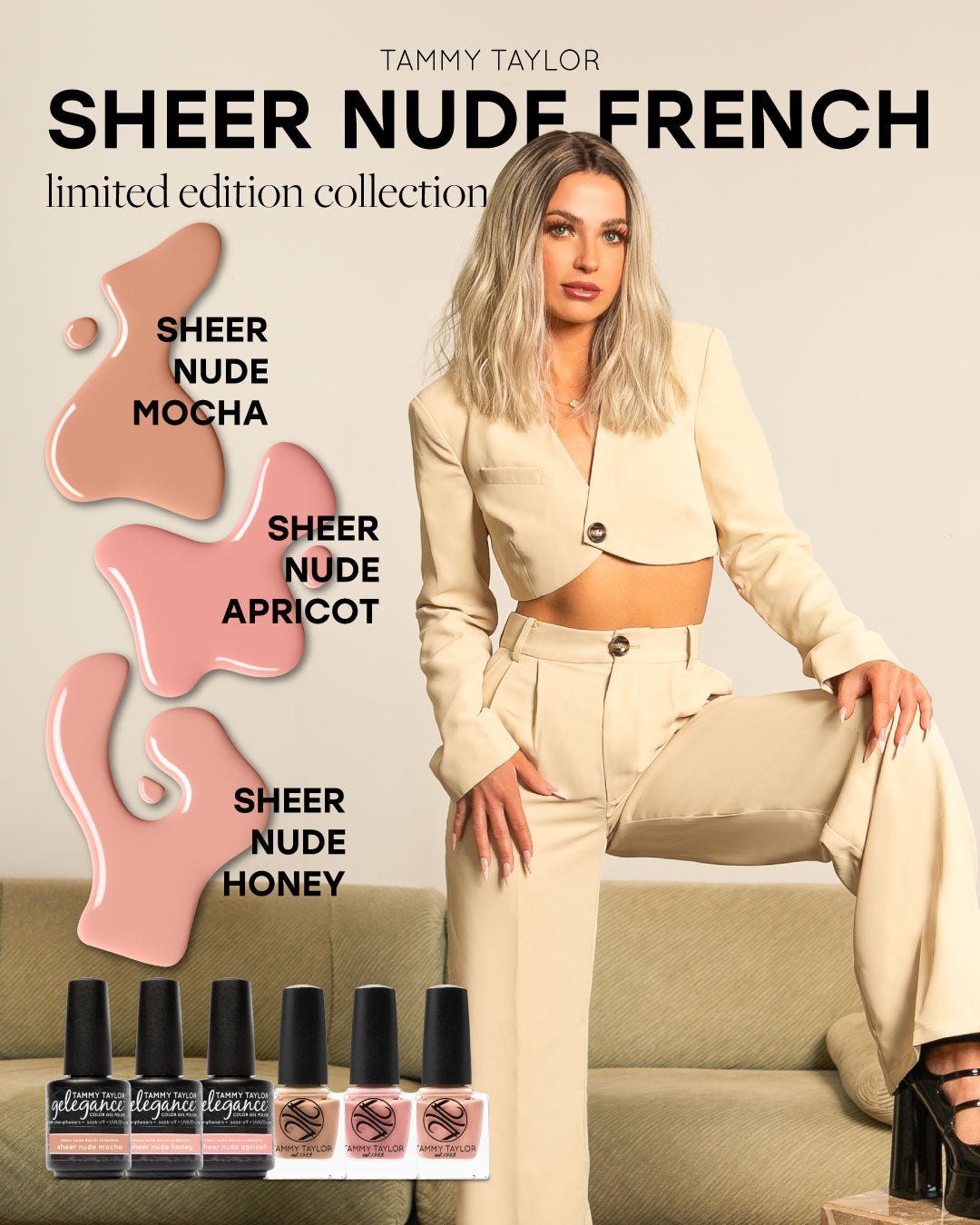 Sheer Nude French Nail Lacquer Bundle