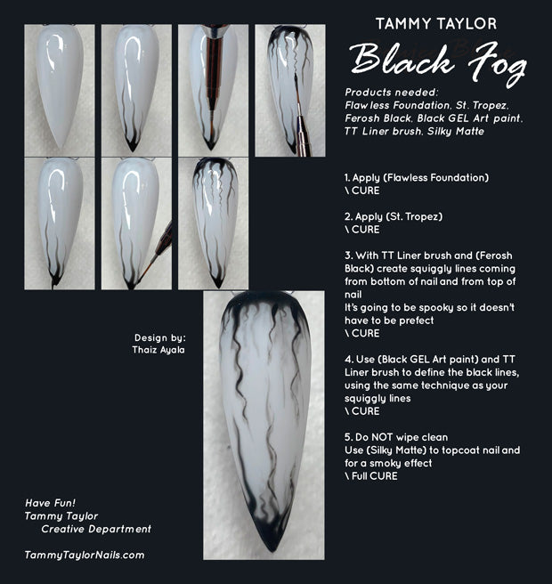 Tammy Taylor Nails Black Fog Step By Step Bundle
