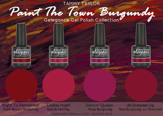 Tammy Taylor TTN Paint The Town Burgundy Nail Lacquer Bundle LCPT