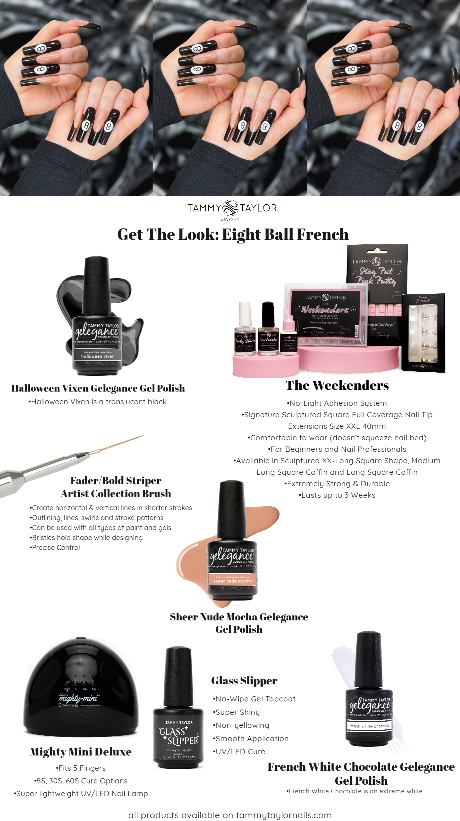 Tammy Taylor | Eight Ball French Nail Bundle | bundle