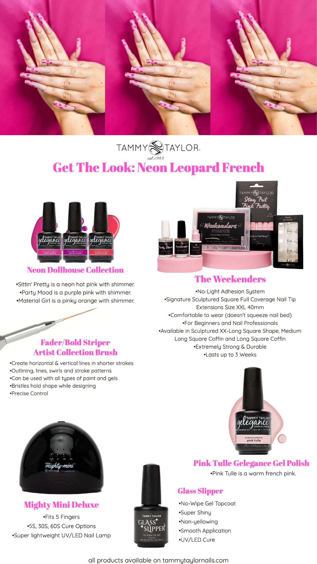 Tammy Taylor | Neon Leopard French Nail Bundle | bundle