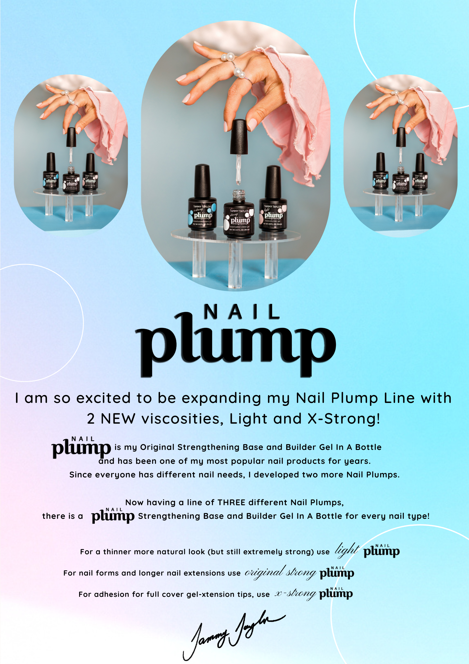 Tammy Taylor | Light Nail Plump: Base & Builder Gel in a Bottle | Nail Plump