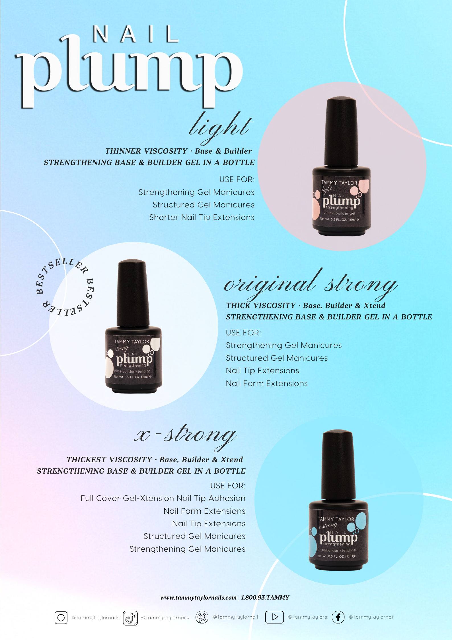 Tammy Taylor | Light Nail Plump: Base & Builder Gel in a Bottle | Nail Plump