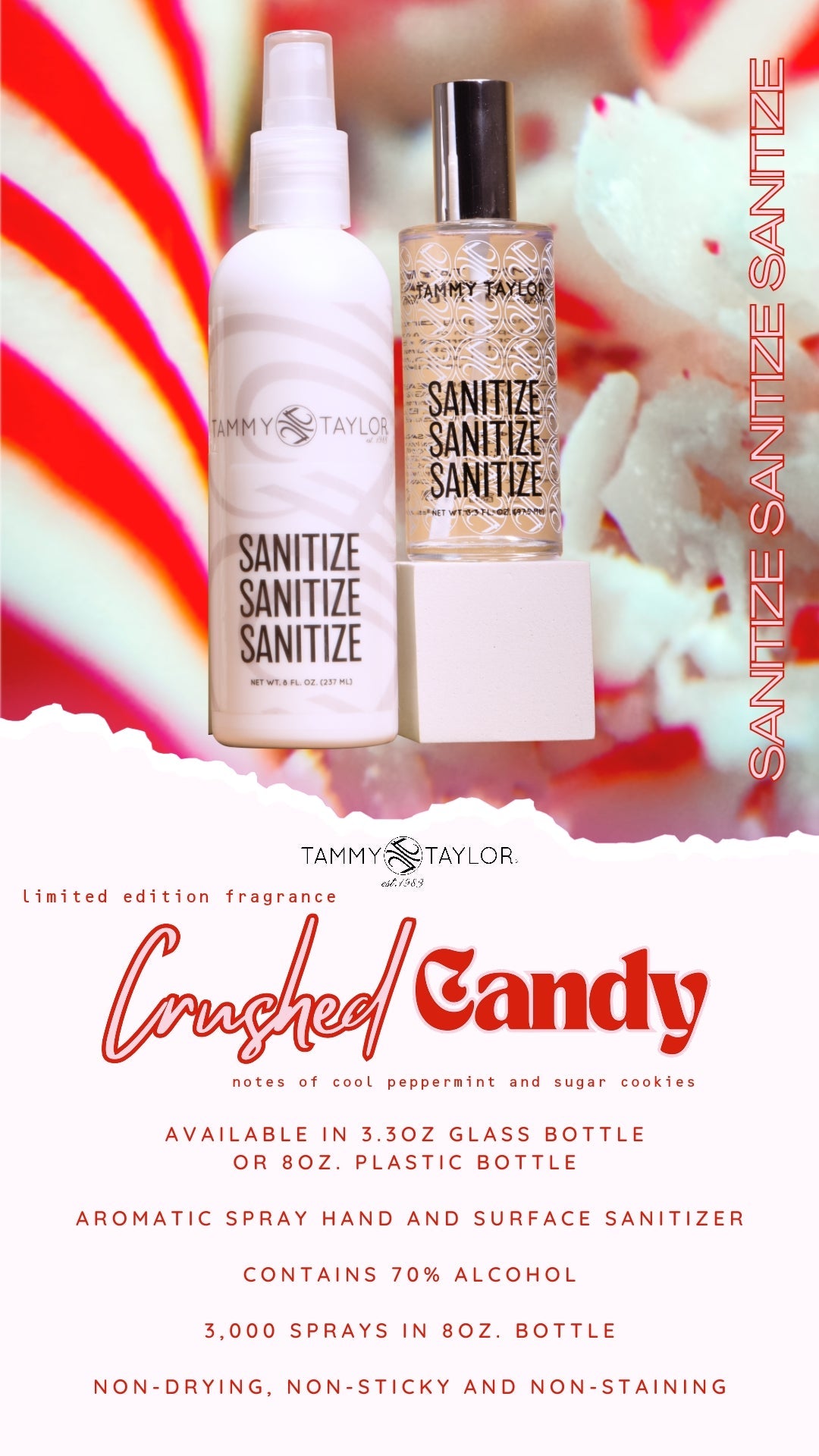 Tammy Taylor | Crushed Candy Glass Spray Sanitize | Sanitize