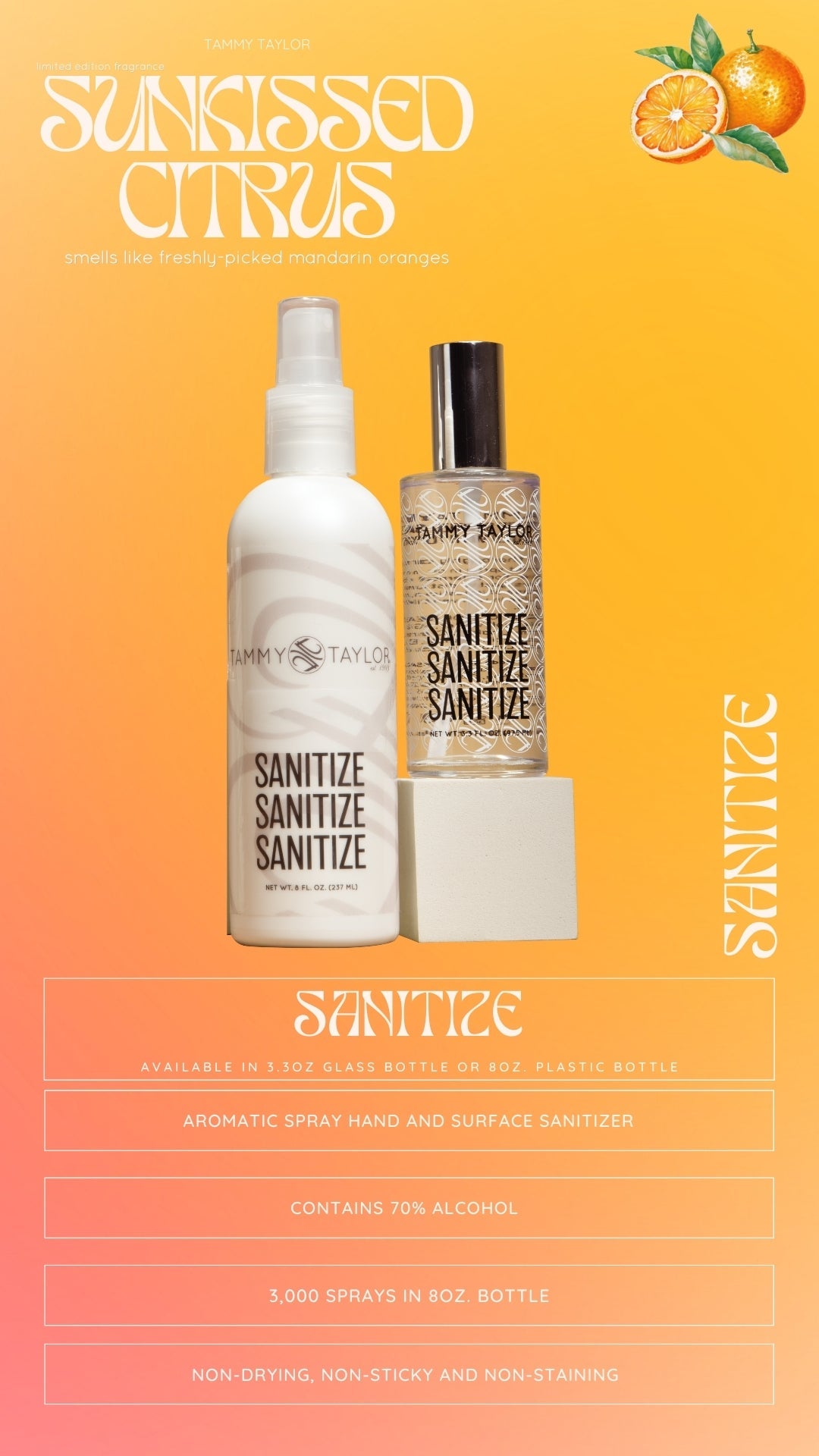 Tammy Taylor | Sunkissed Citrus Glass Spray Sanitize | Sanitize