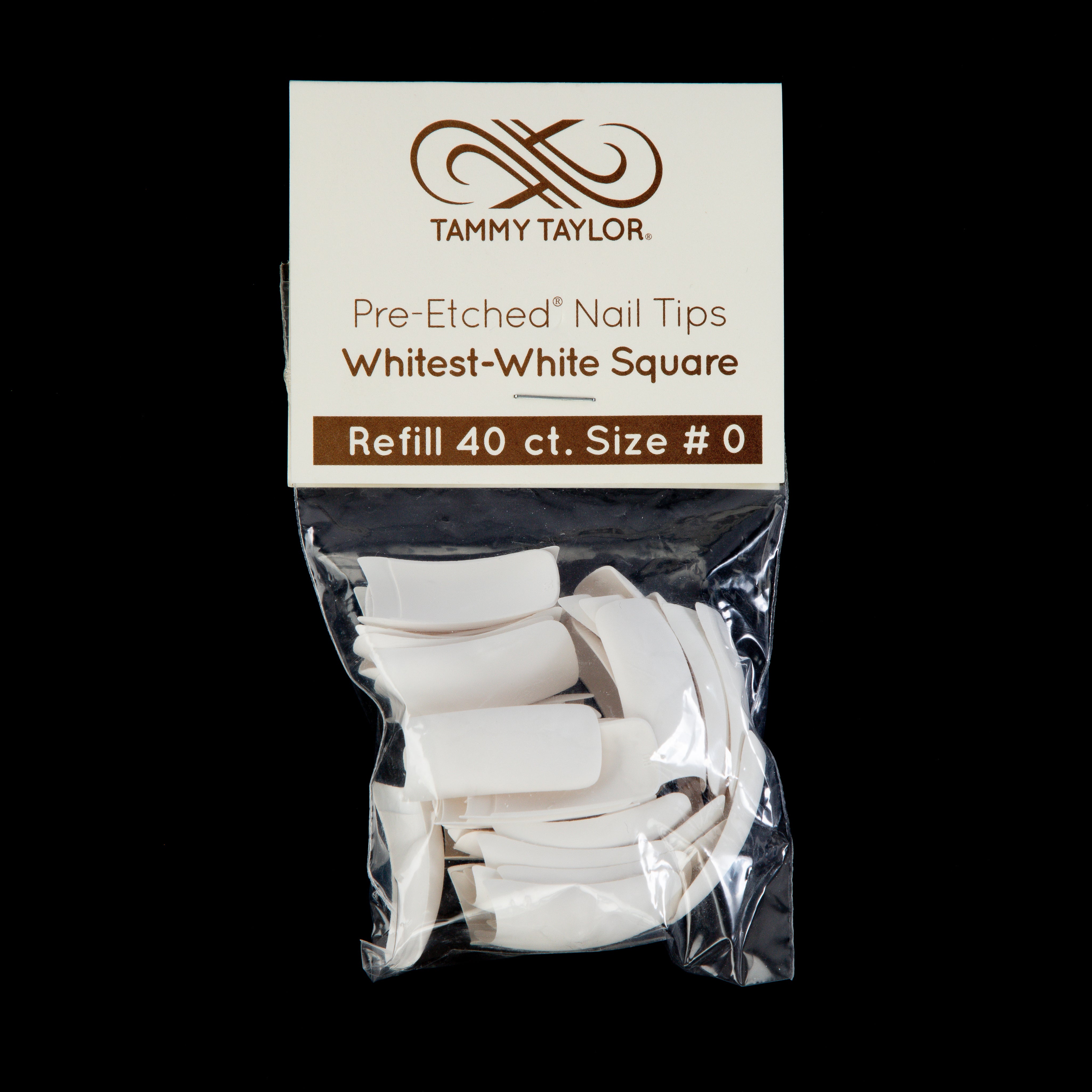 Tammy Taylor | (Pre-Etched) Whitest White Square Tips *Refill Package* | Nail Tips