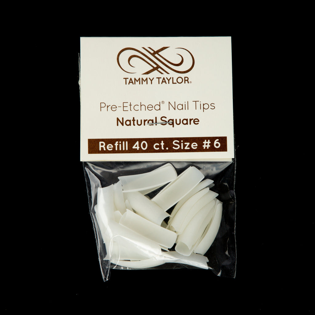 (Pre-Etched) Natural Square Tips *Refill Package*