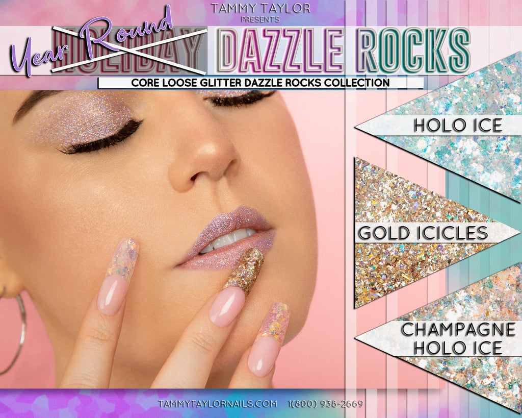Gold Icicles Loose Glitter Dazzle Rocks