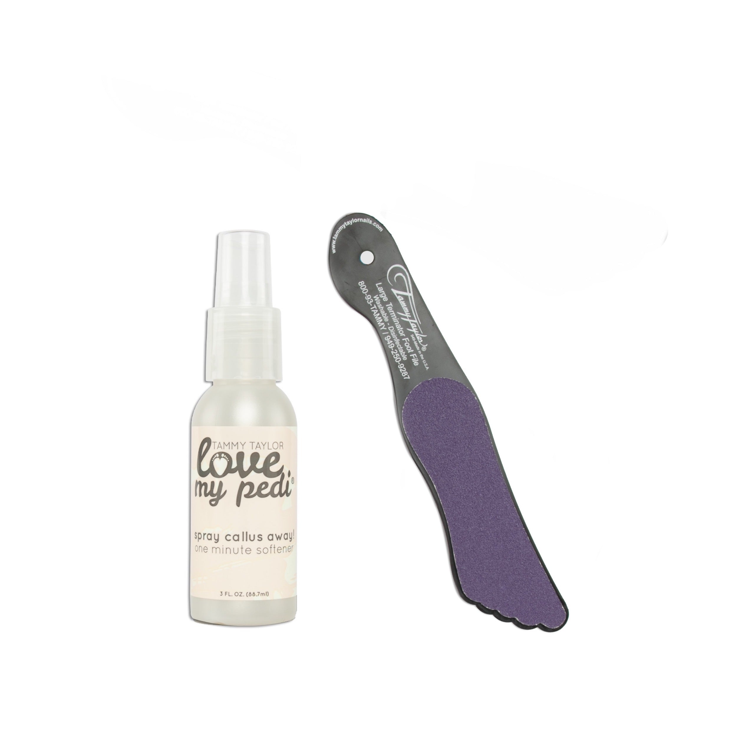 Tammy Taylor | Love My Pedi Bundle - Callus Spray & Purple Foot File | Callus Soft