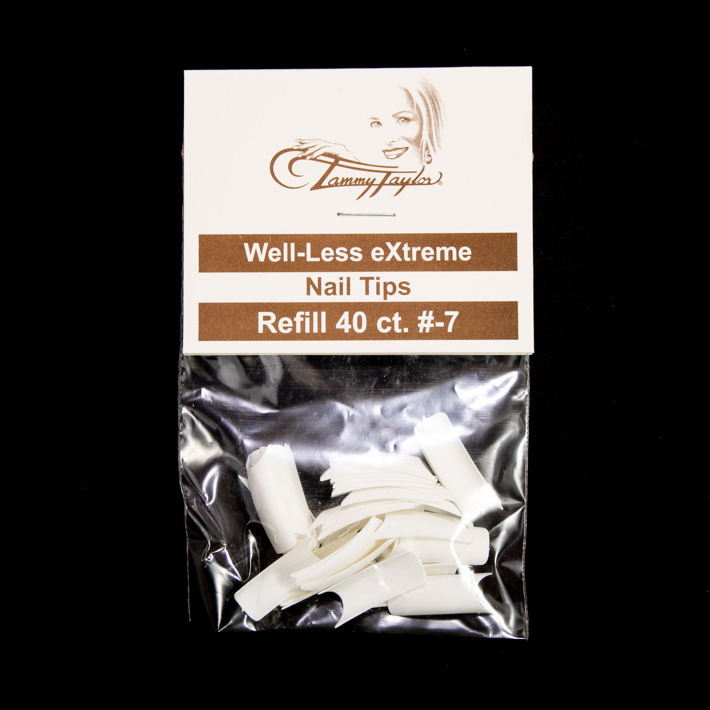 Tammy Taylor | (Pre-Etched) Whitest White Well-Less Nail Tips *Refill Package* | Nail Tips