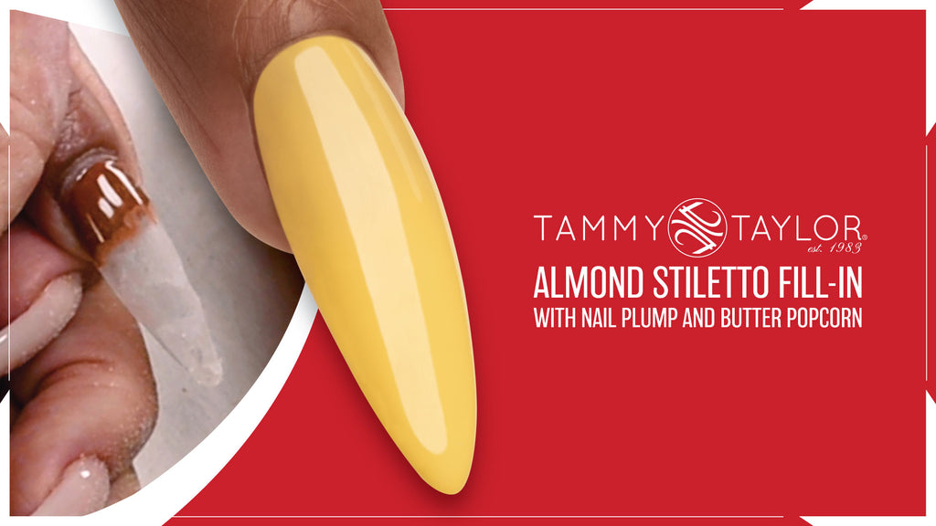 Almond Stiletto Fill-In with Nail Plump and Butter Popcorn Bundle