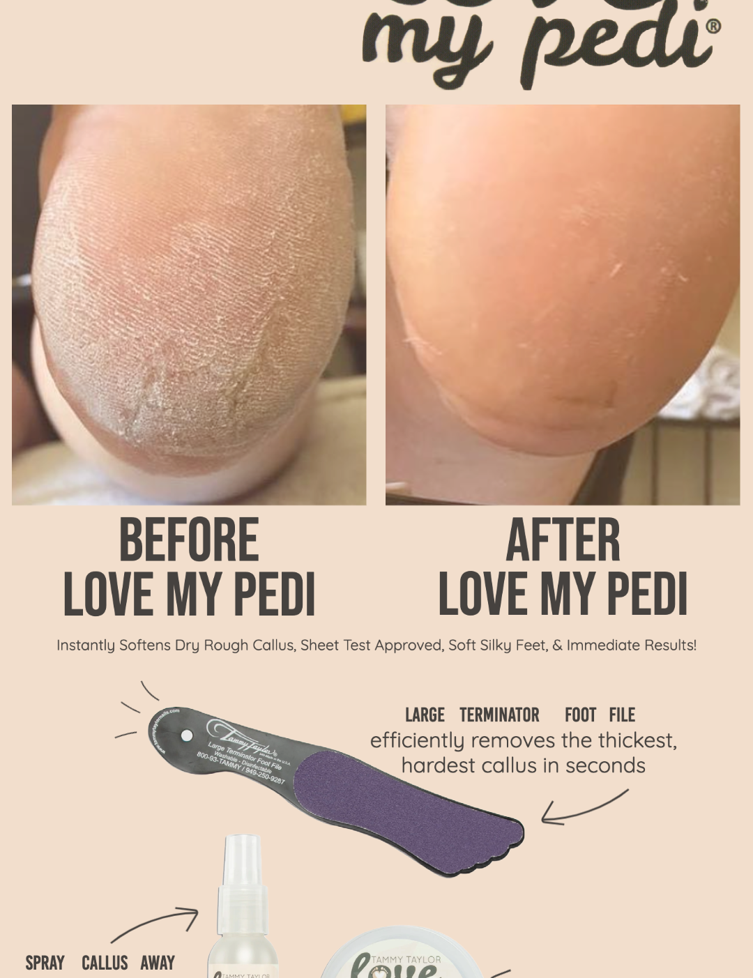 Tammy Taylor | Love My Pedi: All-in-One Foot Cream for Soft, Smooth Feet | Pedi