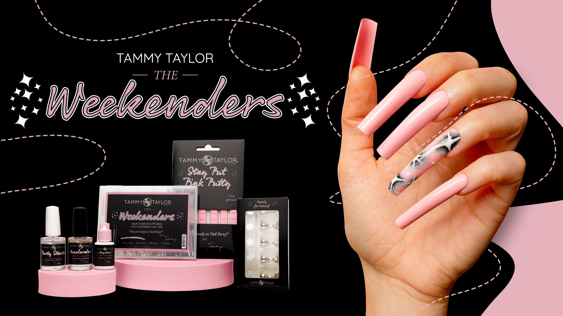 Tammy Taylor | The Weekenders Full Coverage Nail Extensions Kit | bundle