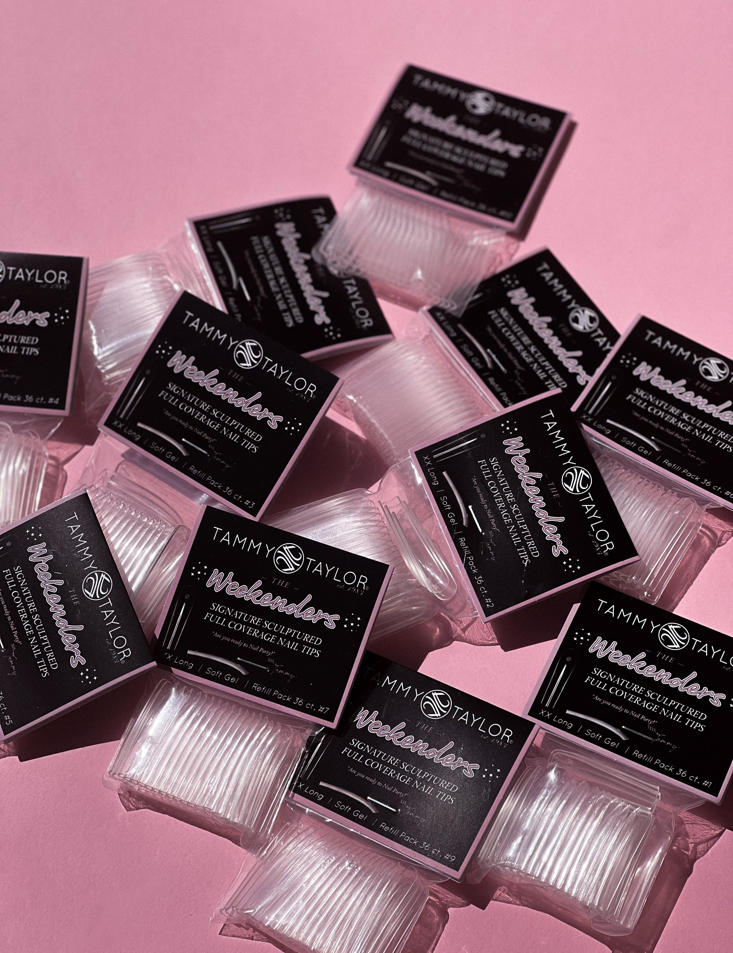 Tammy Taylor | Medium-Long Square Coffin Weekenders Nail Tips *Refill Package* | Nail Tips